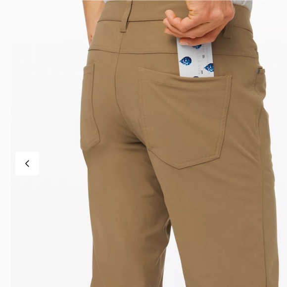 Lululemon athletica Men’s Pants ABC Classic-Fit 5 Pockets Warpstreme Tan Sz 38 - Picture 4 of 16